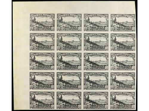 (*) ESPAÑA. Ed. 757. 45+2 pts. negro. Bloque de 20. Al dorso