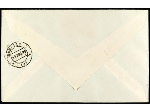 ✉ ESPAÑA. Ed. 775/80. 1938. MAHÓN a BARCELONA. Serie complet