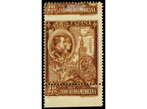 * ESPAÑA. Ed. 581er. 10 pts. castaño IMPRESIÓN RECTO-VERSO. 