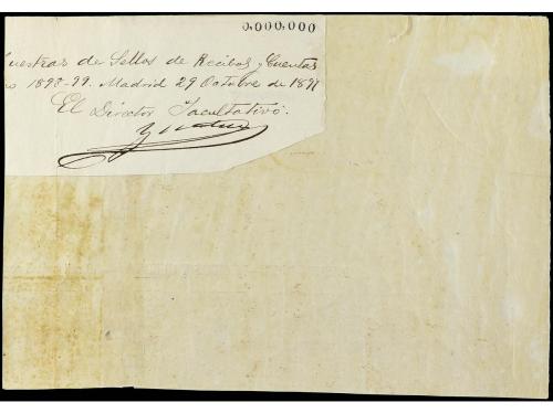 PUERTO RICO. FISCALES. RECIBOS Y CUENTAS. 5 cts. castaño, ca