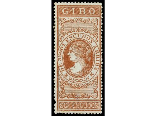 * ESPAÑA: FISCALES. 1867. GIROS. Serie completa, algún defec