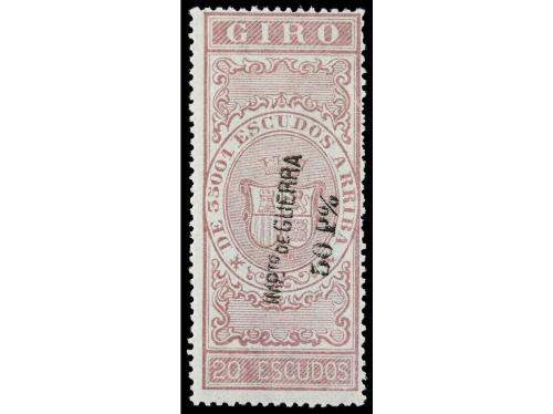 * ESPAÑA: FISCALES. 1874. GIROS. Serie completa. Al. 67/89 .