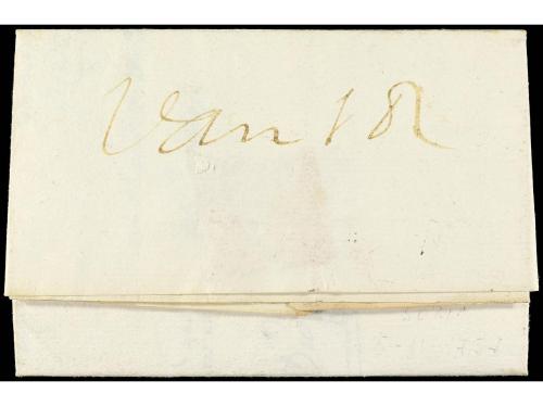 ✉ ESPAÑA: PREFILATELIA. 1757. SORIA a CORELLA. Marca CASTILL