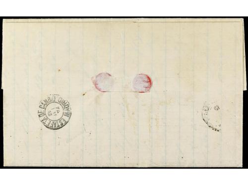 ✉ ESPAÑA. Ed. 142 y 149. 1874. RIBADEO a BUENOS AIRES. 50 c.