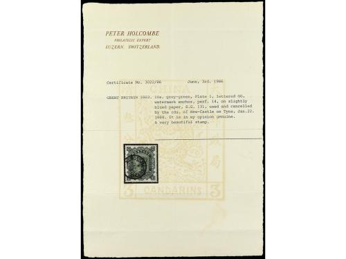 ° GRAN BRETAÑA. Yv. 44 S.G.131. 1884. 10 s. grey-green cance