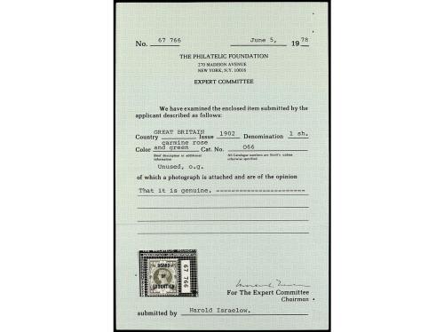 * GRAN BRETAÑA. Yv. 68, S.G. O 82 (12.000£). 1902. OFFICIAL.