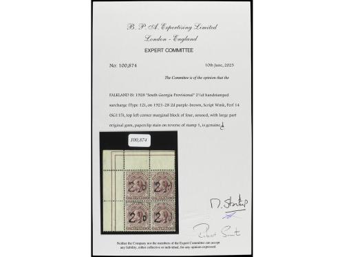 **/* FALKLAND. Yv. 48, S.G. 115. 1928. SOUTH GEORGIA. PROVIS