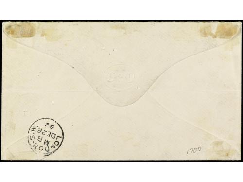✉ FALKLAND. Yv. 7, S.G. 13. 1892 (November 17). Envelope to 