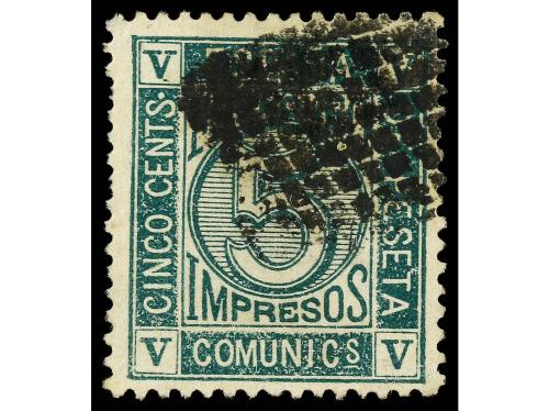 ° ESPAÑA. Ed. 117. 5 cts. verde. Muy bonito, sello muy raro 