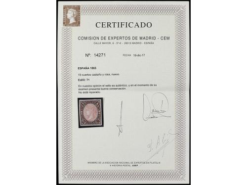 (*) ESPAÑA. Ed. 71. 19 cuartos castaño y rosa. MUY BONITO. C