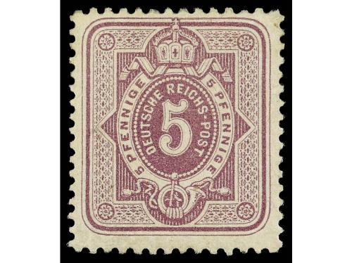 * Yv. 30/1. 3 p. verde y 5 p. lila. Cat. 200&euro;. 