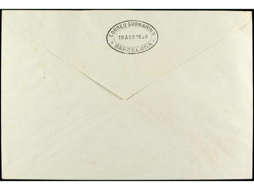 ✉ ESPAÑA. Ed. 775/80. 1938 (14 agosto). MAHÓN a BARCELONA. S