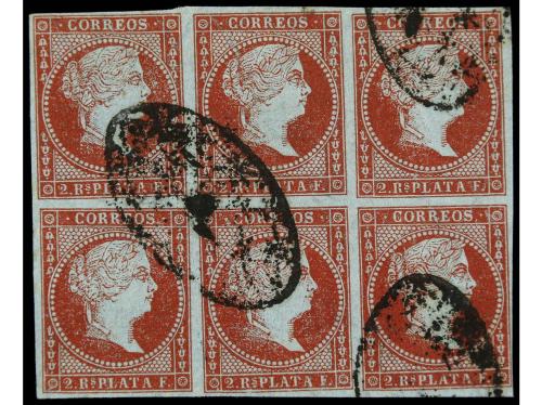 ° COLONIAS ESPAÑOLAS: ANTILLAS. Ed. 3 (6) y 5 (8). 2 reales 