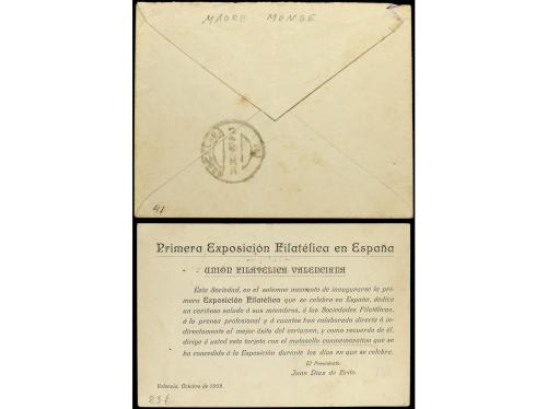✉ ESPAÑA. Ed. 243, 246. 1909. Carta y tarjeta postal con sel