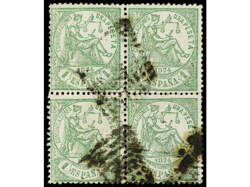 ° ESPAÑA. Ed. 143/45, 147, 148/50. Conjunto de bloques en us