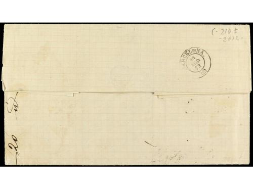 ✉ ESPAÑA. Ed. 106 (4). 1873. VALLS a BARCELONA. 25 mils. lil