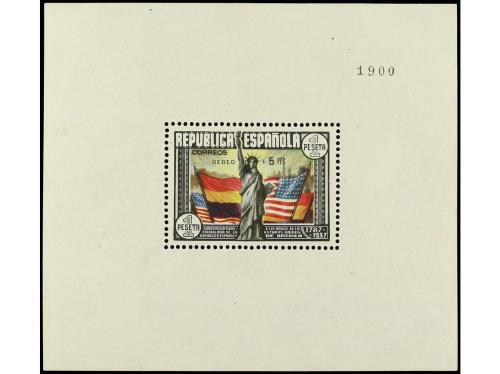 ** ESPAÑA. Ed. 766. HB Aéreo + 5 pts. LUJO. Cert. EXFIMA (19