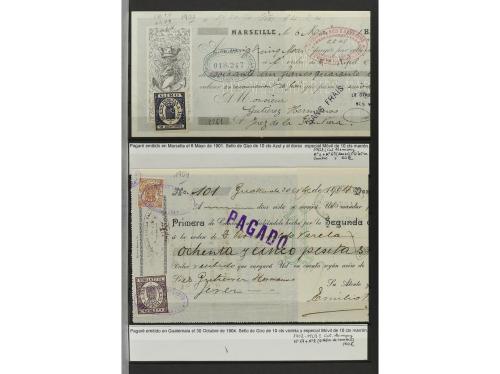 LOTES y COLECCIONES. ESPAÑA. FISCALES. GIROS (timbres para E