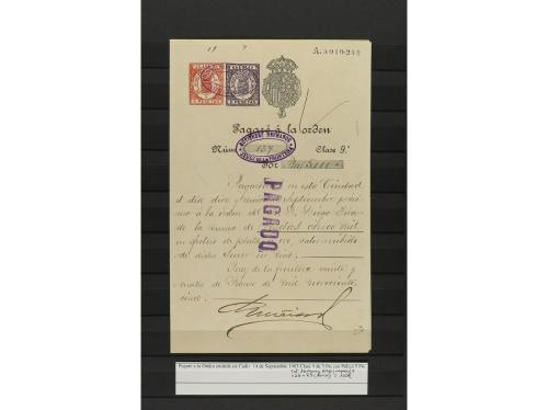 LOTES y COLECCIONES. ESPAÑA. FISCALES. GIROS (timbres para E