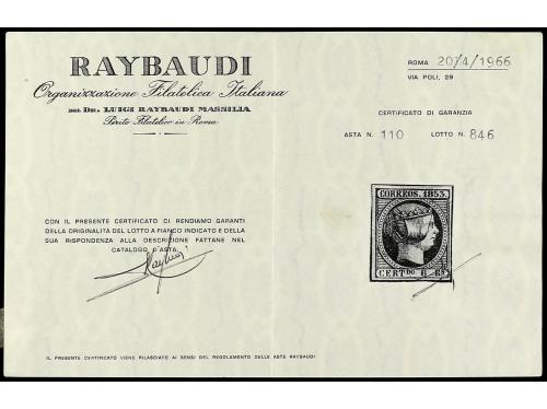 * ESPAÑA. Ed. 21. 6 reales azul. Color intenso y buenos márg