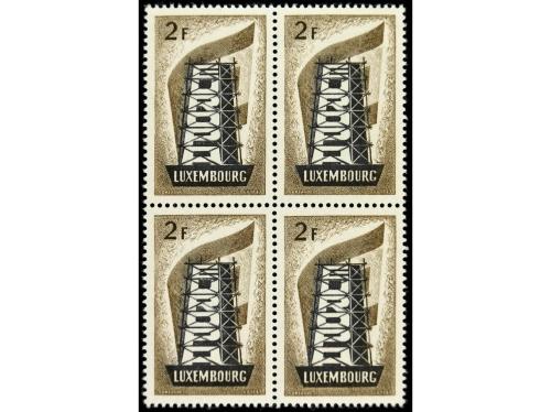 LUXEMBURGO. 1956. EUROPA. SERIE COMPLETA. 3 valores en bloqu