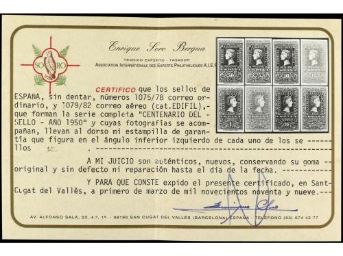 ** ESPAÑA. Ed. 1075/82. CENTENARIO. 8 valores, SERIE COMPLET