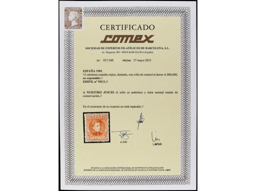 ** ESPAÑA. Ed. NE11. 15 cts. castaño rojizo. Buen ejemplar b