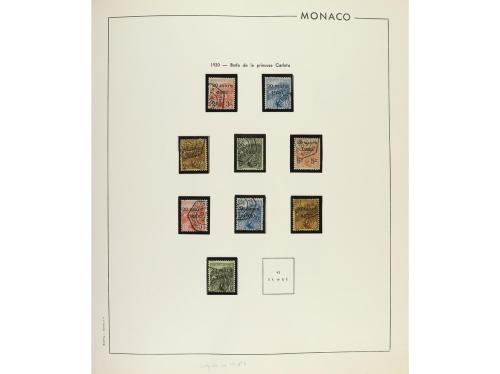 LOTES y COLECCIONES. MÓNACO. Colección montada en álbum, per