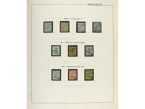 LOTES y COLECCIONES. MÓNACO. Colección montada en álbum, per