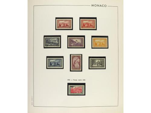 LOTES y COLECCIONES. MÓNACO. Colección montada en álbum, per