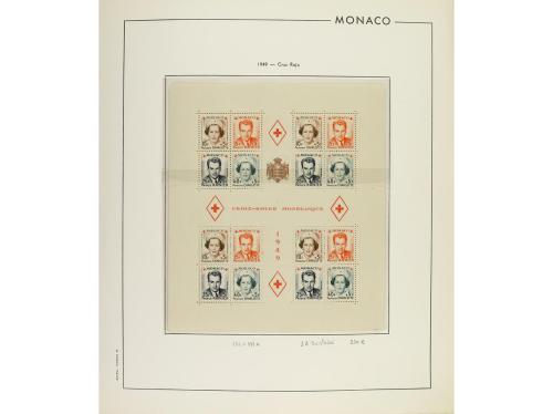 LOTES y COLECCIONES. MÓNACO. Colección montada en álbum, per