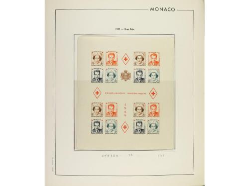 LOTES y COLECCIONES. MÓNACO. Colección montada en álbum, per