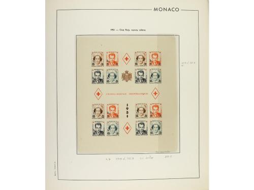 LOTES y COLECCIONES. MÓNACO. Colección montada en álbum, per