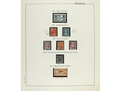 LOTES y COLECCIONES. FRANCIA. Colección montada en álbum, pe