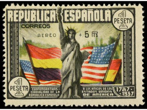 ** ESPAÑA. Ed. 765. Aéreo+5 pts. multicolor. Buen ejemplar. 