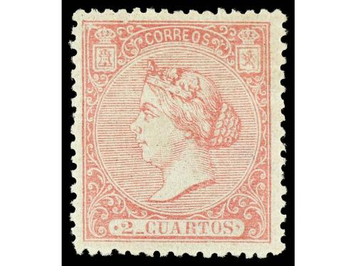 * ESPAÑA. Ed. 80. 2 cuartos rosa. Muy bien centrado e inapre