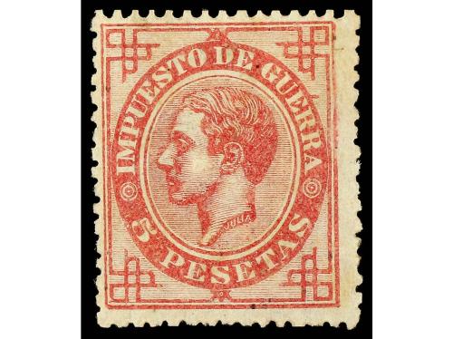 * ESPAÑA. Ed. 187. 5 pesetas rosa, bien centrado. Dentado su