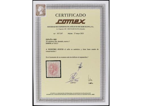 ** ESPAÑA. Ed. 211. 30 céntimos lila. Muy bien centrado. Cer