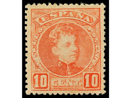 * ESPAÑA. Ed. 243, 245. 10 c. rojo y 15 c. lila oscuro. Cent