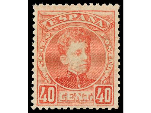 ** ESPAÑA. Ed. 251 y 249. 40 céntimos rosa, muy bien centrad