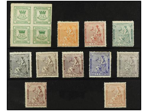 */(*) ESPAÑA. Ed. 130/140. 4 cuartos a 10 pesetas. 11 valore