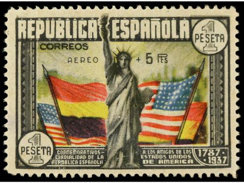 (**) ESPAÑA. Ed. 765. Aéreo + 5 pts. Bien centrado. Goma no 