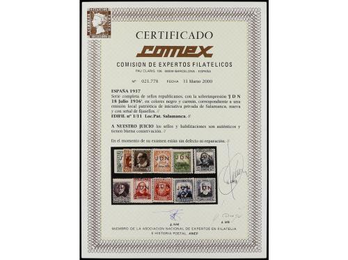 * ESPAÑA E. LOCALES PATRIOTICAS: SALAMANCA. Ed. 1/11. SERIE 