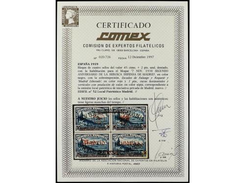 ** ESPAÑA E. LOCALES PATRIOTICAS: MADRID. Ed. 52. Bloque de 