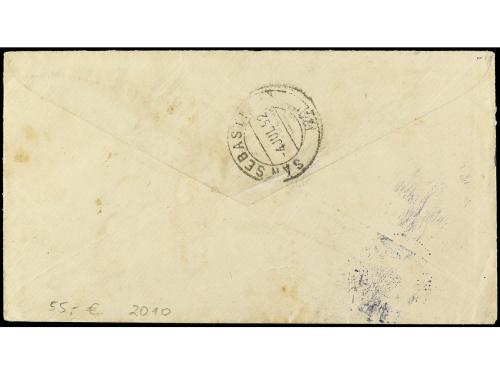 ✉ FILIPINAS. Ed. 99. 1892. MANILA a ESPAÑA. 10 cts. carmín. 