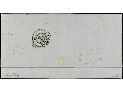 ✉ ESPAÑA. Ed. 80, 81. 1866. BADAJOZ a LISBOA. 2 cuartos rosa