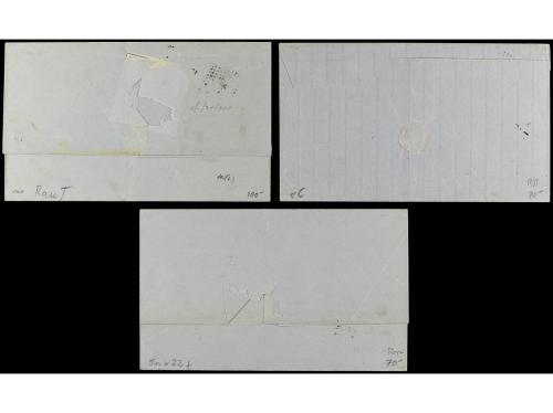 ✉ ESPAÑA. 1872-73. AMADEO. Tres cartas circuladas a Cuba con