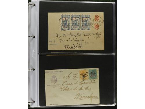 ✉ MARRUECOS. 1910-1950. Álbum con más de 75 cartas o tarjeta