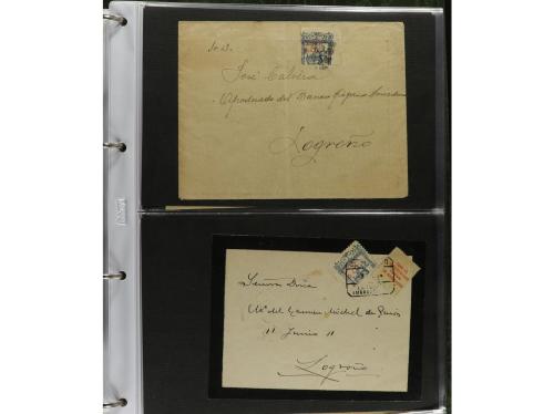 ✉ MARRUECOS. 1910-1950. Álbum con más de 75 cartas o tarjeta