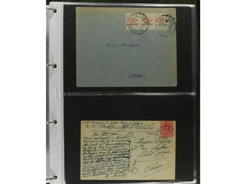✉ MARRUECOS. 1910-1950. Álbum con más de 75 cartas o tarjeta